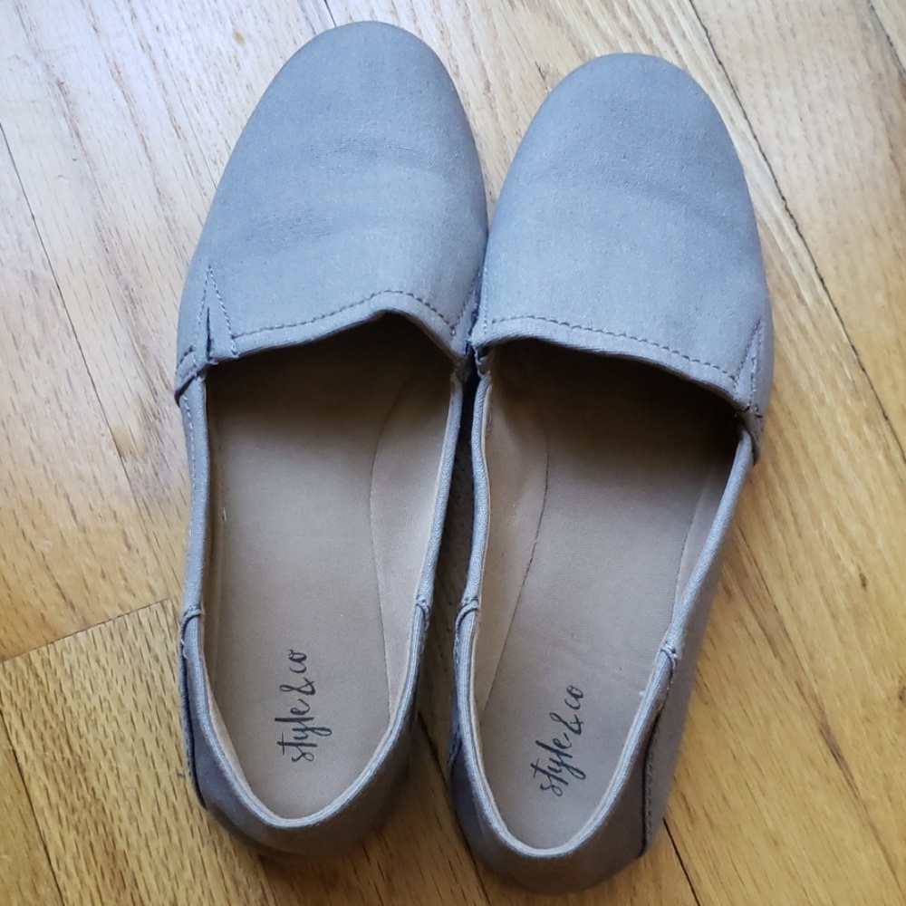 Style&Co grey canvas flats size 7.5